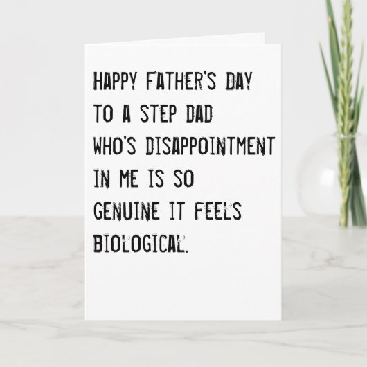 Grappige Vaderdag Stiefvader Kaart (Voorkant)