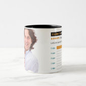 Grappige Vaderdag top gewaardeerde 5-sterren foto Tweekleurige Koffiemok (Center)