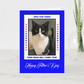 Grappige Vaderdag van de Cat(s) Foto Kaart (Voorkant)
