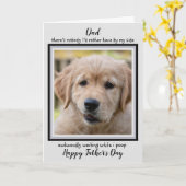 Grappige Vaderdag - Van de Hond - Hond Papa Kaart (Gele Bloem)