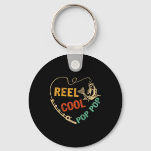 Grappige Vaderdag Vintage Visspoel Cool Pop Pa Sleutelhanger