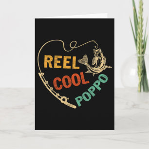 Grappige Vaderdag Vintage Visspoel Cool Poppo Kaart