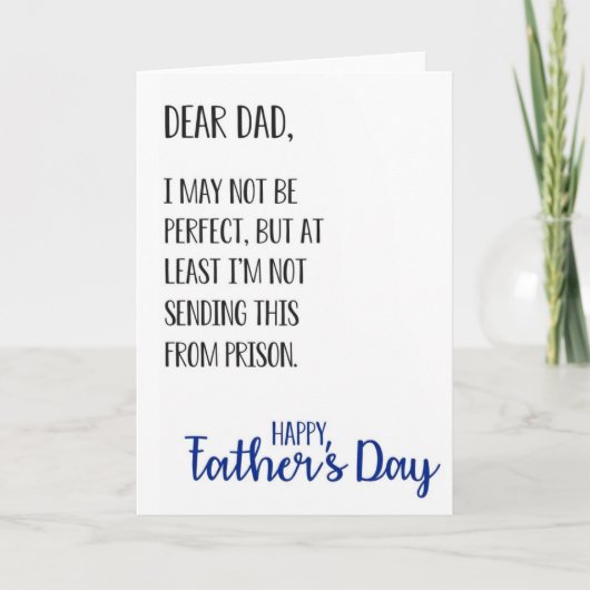 Grappige Vaderdagkaart 'Beste Papa' Citaat Kaart (Voorkant)