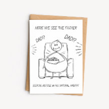 Grappige Vaderdagkaart – Dad Bod-grap 