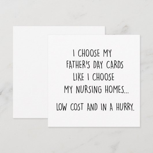 Grappige Vaderdagkaart Feestdagenkaart (Voorkant / Achterkant)