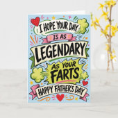Grappige Vaderdagkaart – Legendarische Scheten Vad Kaart (Gele Bloem)