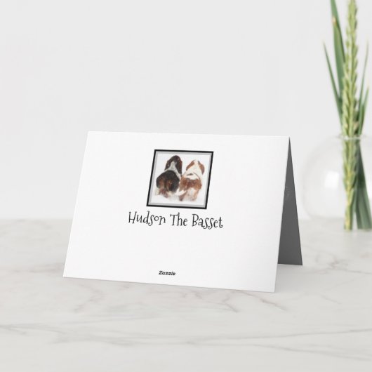 Grappige Vaderdagkaart met Malle Basset Honden Kaart (Achterkant)