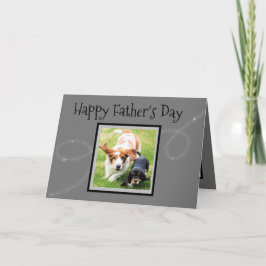 Grappige Vaderdagkaart met Mooie Basset Hounds Kaart