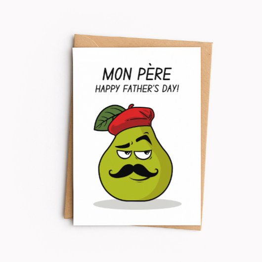 Grappige Vaderdagkaart – Mon Père Peer Puns Kaart