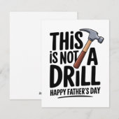 Grappige Vaderdagkaart voor Echte Vader Feestdagenkaart (Voorkant / Achterkant)