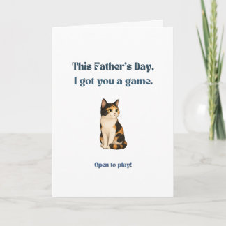 Grappige Vaderdagkaart voor Kattenvaders Calico Kaart