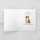 Grappige Vaderdagkaart voor Kattenvaders Calico Kaart (Binnen)