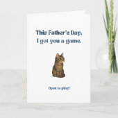 Grappige Vaderdagkaart voor Kattenvaders Tabby Kat Kaart (Voorkant)