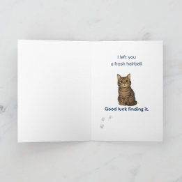 Grappige Vaderdagkaart voor Kattenvaders Tabby Kat Kaart