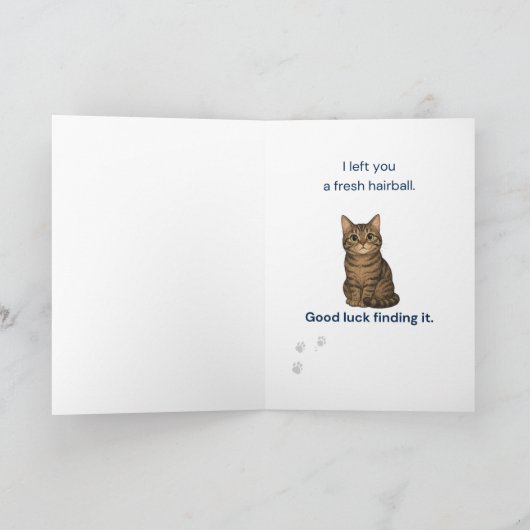 Grappige Vaderdagkaart voor Kattenvaders Tabby Kat Kaart (Binnen)