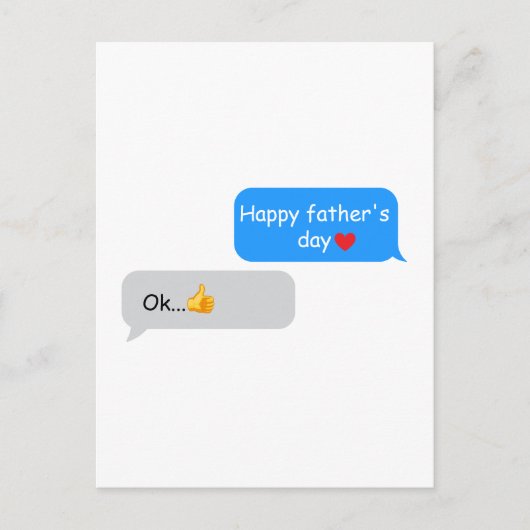Grappige Vaderdagkaart voor Vader – Tekstbericht V Briefkaart (Voorkant)