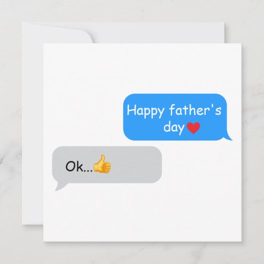 Grappige Vaderdagkaart voor Vader – Tekstbericht V Kaart (Voorkant)