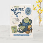 Grappige Vaderdagkaart voor Vaderdag Kaart (Gele Bloem)