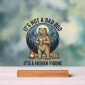 Grappige Vaderfiguur Beer Kamperen Vector Design_1 Acryl Bord (Neutraal)