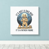 Grappige Vaderfiguur Beer Kamperen Vector Design_1 Canvas Afdruk (Insitu (Houten vloer))