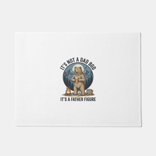 Grappige Vaderfiguur Beer Kamperen Vector Design_1 Deurmat (Voorkant)