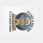 Grappige Vaderfiguur Beer Kamperen Vector Design_1 Fleece Deken (Voorkant (Horizontaal))