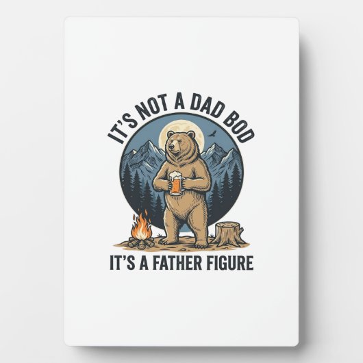 Grappige Vaderfiguur Beer Kamperen Vector Design_1 Fotoplaat (voorkant)