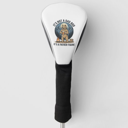 Grappige Vaderfiguur Beer Kamperen Vector Design_1 Golfheadcover (Voorkant)