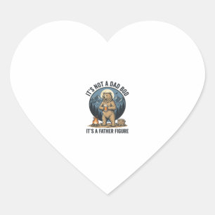 Grappige Vaderfiguur Beer Kamperen Vector Design_1 Hart Sticker