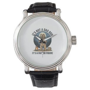 Grappige Vaderfiguur Beer Kamperen Vector Design_1 Horloge