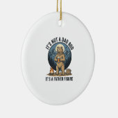 Grappige Vaderfiguur Beer Kamperen Vector Design_1 Keramisch Ornament (Rechts)