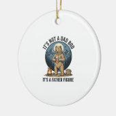 Grappige Vaderfiguur Beer Kamperen Vector Design_1 Keramisch Ornament (Links)