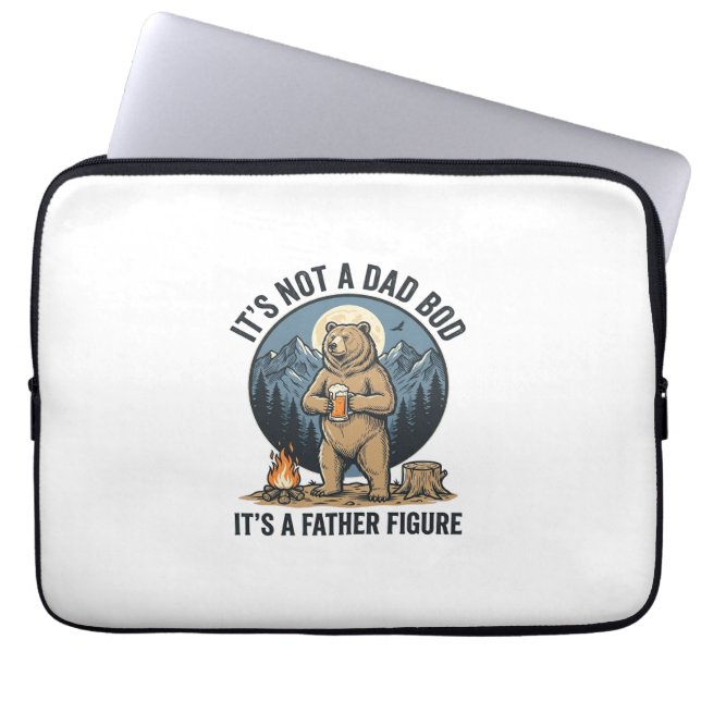 Grappige Vaderfiguur Beer Kamperen Vector Design_1 Laptop Sleeve (Voorkant)