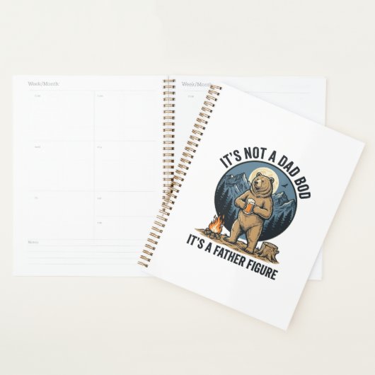 Grappige Vaderfiguur Beer Kamperen Vector Design_1 Planner (Display)