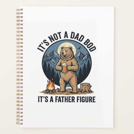 Grappige Vaderfiguur Beer Kamperen Vector Design_1 Planner (Voorkant)
