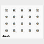 Grappige Vaderfiguur Beer Kamperen Vector Design_1 Ronde Sticker (Vel)