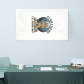 Grappige Vaderfiguur Beer Kamperen Vector Design_1 Spandoek (Beurs)