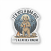 Grappige Vaderfiguur Beer Kamperen Vector Design_1 Sticker (Voorkant)