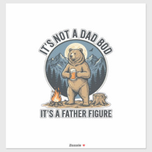 Grappige Vaderfiguur Beer Kamperen Vector Design_1 Sticker