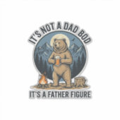 Grappige Vaderfiguur Beer Kamperen Vector Design_1 Sticker (Voorkant)