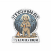 Grappige Vaderfiguur Beer Kamperen Vector Design_1 Sticker (Voorkant)