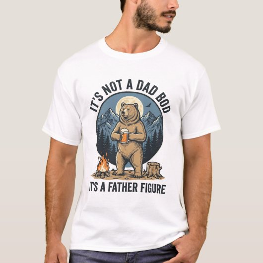 Grappige Vaderfiguur Beer Kamperen Vector Design_1 T-shirt (Voorkant)