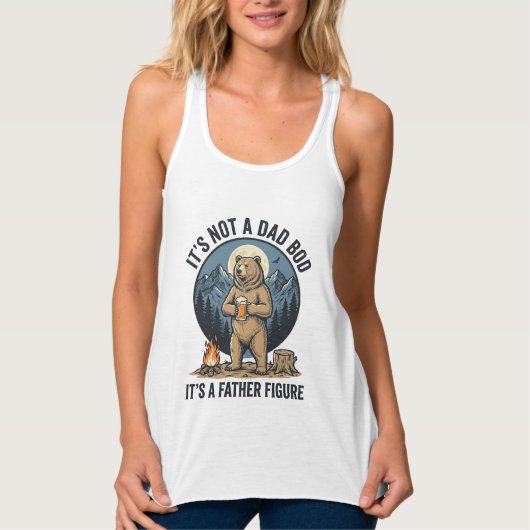 Grappige Vaderfiguur Beer Kamperen Vector Design_1 Tanktop (Voorkant)