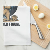Grappige Vaderfiguur Beer Kamperen Vector Design_1 Theedoek (Quarter Fold)