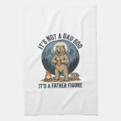 Grappige Vaderfiguur Beer Kamperen Vector Design_1 Theedoek (Verticaal)