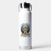 Grappige Vaderfiguur Beer Kamperen Vector Design_1 Waterfles (Voorkant)