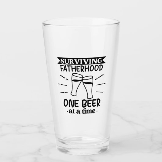Grappige vaderglazen pint glas (Voorkant)