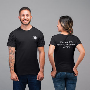 Grappige Vadergrap ‘Eerst Vliegen, Later Vragen St T-shirt
