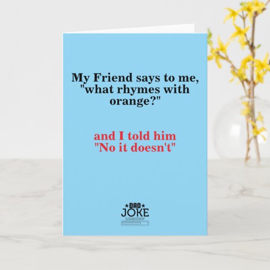 Grappige Vadergrap Kaart Ontworpen (Gele Bloem)