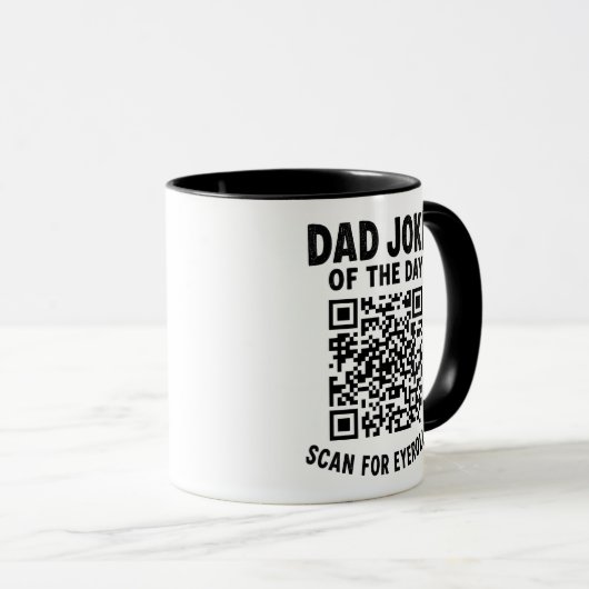 Grappige Vadergrap Scan Code Oogrol Mok (Voorkant rechts)